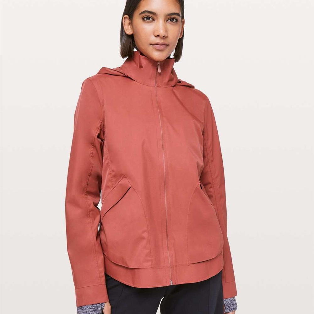 Lululemon Rain Seeker Jacket 4 Women’s Fire Quartz Small Coat Waterproof Rain